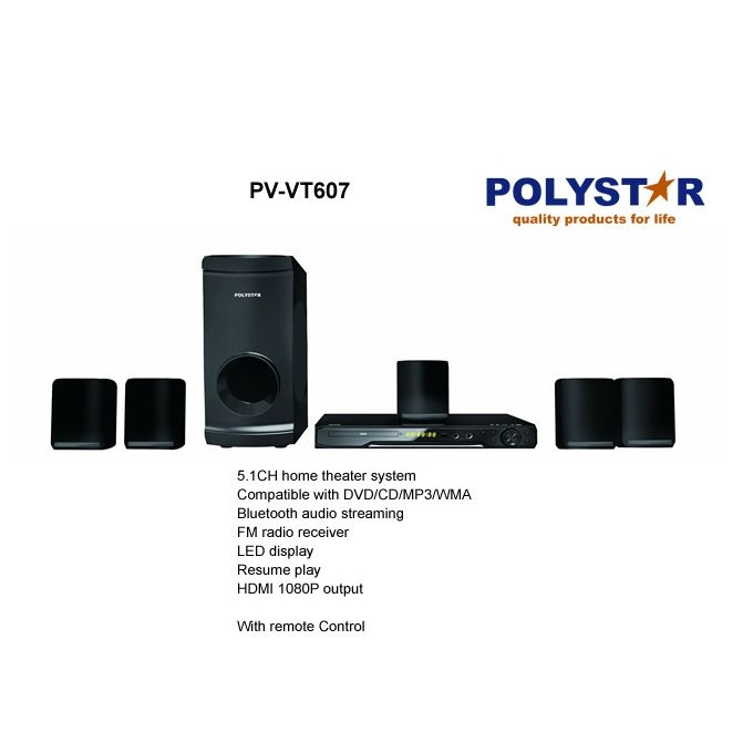 Polystar DVD Bluetooth Home Theatre | PV-VT607